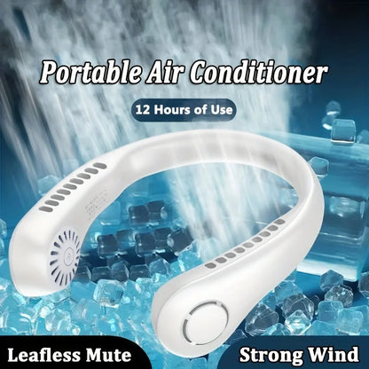 Rechargeable Portable Neck Fan - Hands-Free Cooling Solution